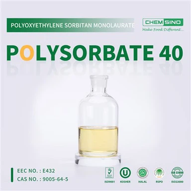 Tsim kom ruaj khov Emulsions Nrog Polysorbates Liquid Polysorbate 40 Raws li Koj Trusted Emulsifier CAS TSIS TAU. 9005-66-7