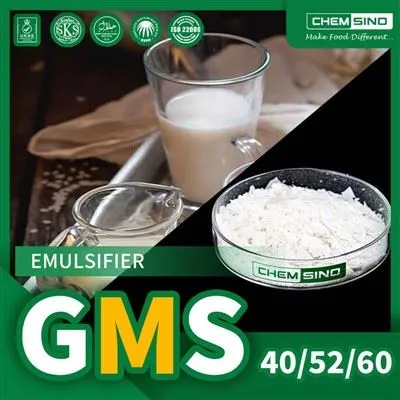 Zaub Mov Qib Ntawm Glycerol Monostearate GMS 52 Powder CAS No.{1}}