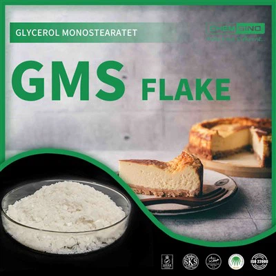 Nrov Khoom noj khoom haus Emulsifiers Glyceryl Monostearate GMS Flakes CAS NO. 31566-31-1